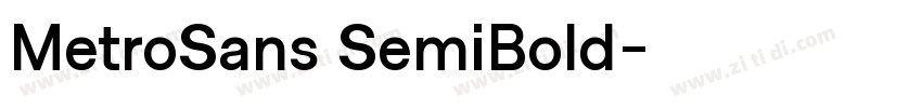 MetroSans SemiBold字体转换